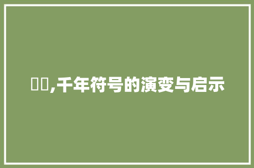 卐卍,千年符号的演变与启示