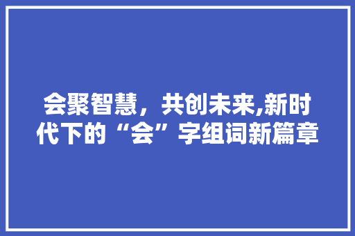 会聚智慧,共创未来,新时代下的“会”字组词新篇章