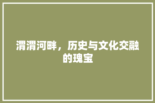 渭渭河畔，历史与文化交融的瑰宝