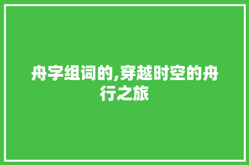 舟字组词的,穿越时空的舟行之旅